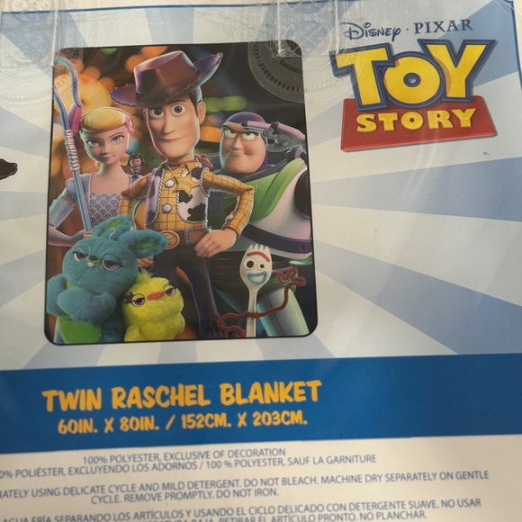 Twin size” Toy Story soft & warm royal plush throw size 60”x80”. - Picture 6 of 7